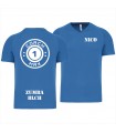 Heren-sport-t-shirt V-hals coach1max aquablue Zumba