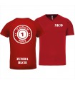 Heren-sport-t-shirt V-hals coach1max rood Zumba