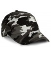 Casquette profil bas - 6 panneaux - gris camouflage