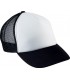 Kids' trucker mesh cap - white - black