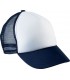 Kids' trucker mesh cap - white - navy