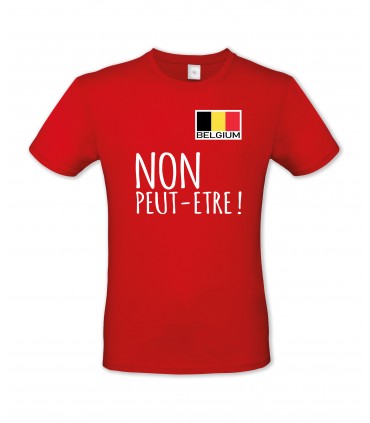 Red T-shirt Belgium "Non Peut-être" senior