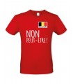 T-shirt rouge Belgium "Non Peut-être" senior
