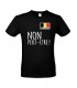 T-shirt noir Belgium "Non Peut-être" senior