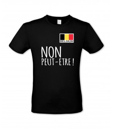 Black T-shirt Belgium "Non Peut-être" senior