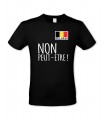 T-shirt noir Belgium "Non Peut-être" senior