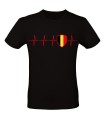 T-shirt noir Belgium Battements de coeur