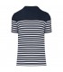 Men's Organic crew neck sailor T-shirt navy - white