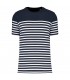 Marine-t-shirt ronde hals Bio heren Navy - White