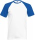 Short Sleeve Baseball T-shirt Wit - royal