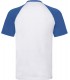 T-shirt Baseball blanc - royal