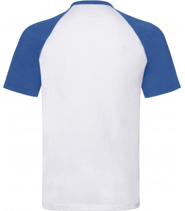 Short Sleeve Baseball T-shirt Wit - royal