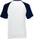 Baseball T-Shirt white - navy