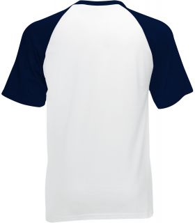T-shirt Baseball blanc - navy