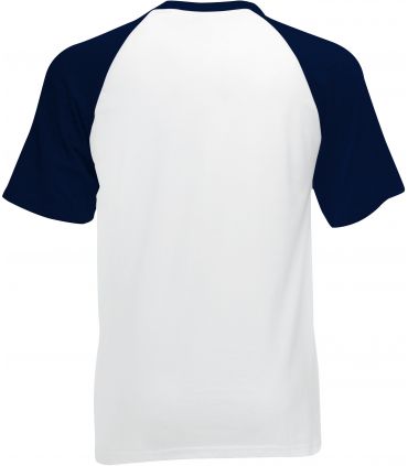 T-shirt Baseball blanc - navy