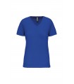 Dames-t-shirt BIO150 V-hals royal blue