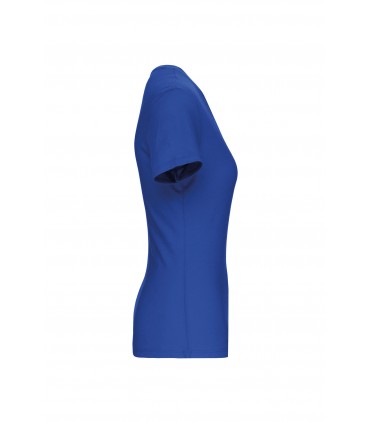 Dames-t-shirt BIO150 V-hals royal blue