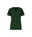Dames-t-shirt BIO150 V-hals forest green
