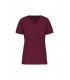 Ladies' BIO150 V-neck t-shirt wine
