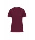 T-shirt Bio150 col V femme bordeaux
