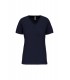 Dames-t-shirt BIO150 V-hals navy