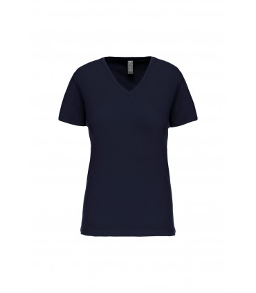 T-shirt Bio150 col V femme navy