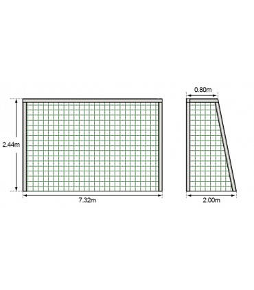 1 Football Goal Net - 7m44 - Green