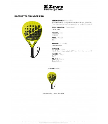 Padel Racket Zeus THUNDER PRO