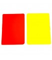 Scheidsrechter kaarten : 1 Gele kaart + 1 Rode kaart