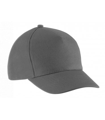 Casquette enfant coton - 5 panneaux - gris