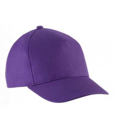 Casquette enfant coton - 5 panneaux - mauve