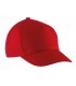 Kid's cotton cap - 5 panels - red