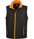 Bodywarmer Softshell Homme noir / orange
