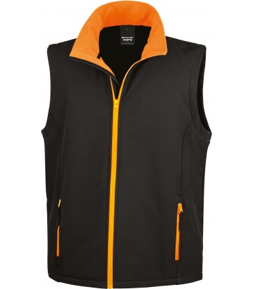 Softshell Bodywarmer zwart / orange