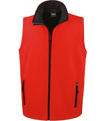 Softshell Bodywarmer rood - black