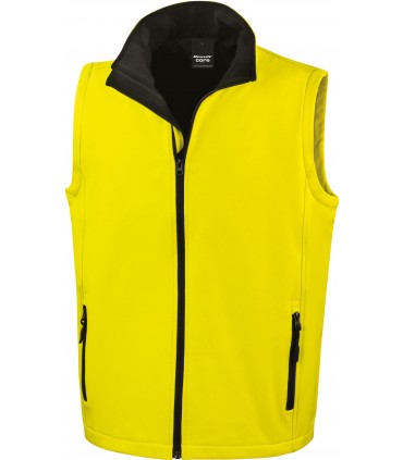 Bodywarmer Softshell Homme jaune / noir