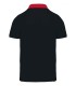 Tweekleurige herenpolo jersey zwart rood