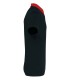 Men's two-tone jersey polo shirt black red