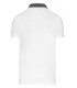 Polo jersey bicolore homme blanc gris