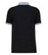 Polo piqué bicolore homme noir gris