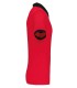 Men's two-tone piqué polo shirt red black