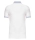 Men's two-tone piqué polo shirt white grey
