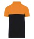 Unisex eco-friendly short sleeve polo shirt orange black