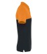 Ecologische unisex polo met korte mouwen orange zwart