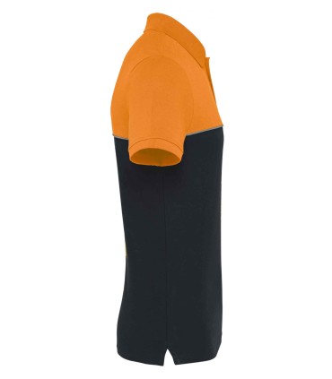Ecologische unisex polo met korte mouwen orange zwart
