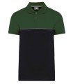 Unisex eco-friendly short sleeve polo shirt black forest green