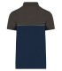 Unisex eco-friendly short sleeve polo shirt navy grey