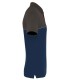 Ecologische unisex polo met korte mouwen navy grijs