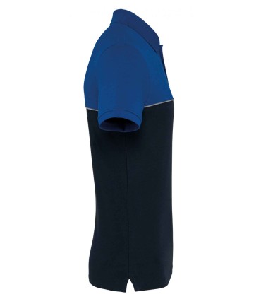 Polo écoresponsable manches courtes navy royal