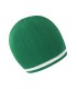 National Beanie Green - White